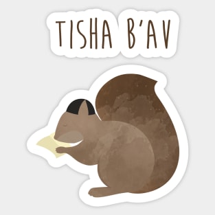 Tisha B'av Squirrel and Book of Lamentations Sticker